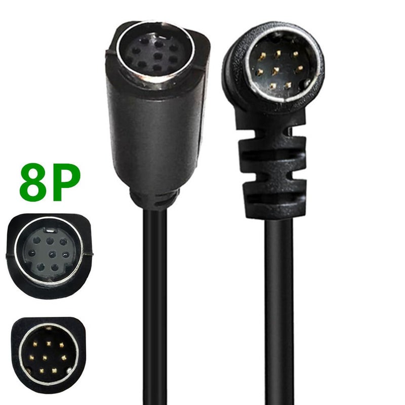 Seadream S-Video 8 Pin Mini DIN Angle Male to Female Extension Cable Mini Din 8 Pin 90 Degree Male to Female Extension Cable (10FT) - Image 4